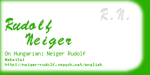 rudolf neiger business card